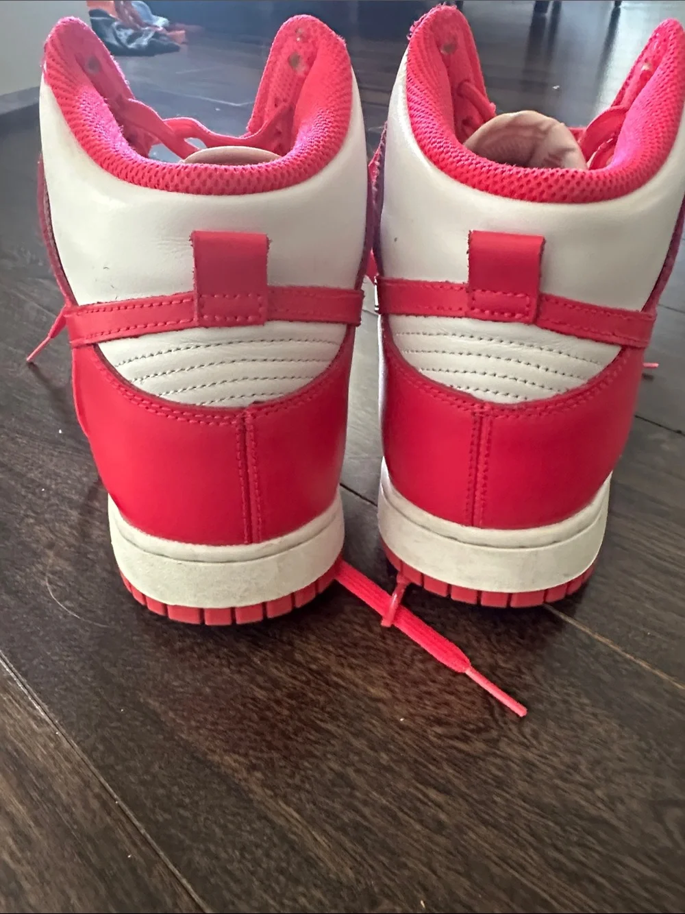 Nike High-Top Sneakers in Hot Pink and White